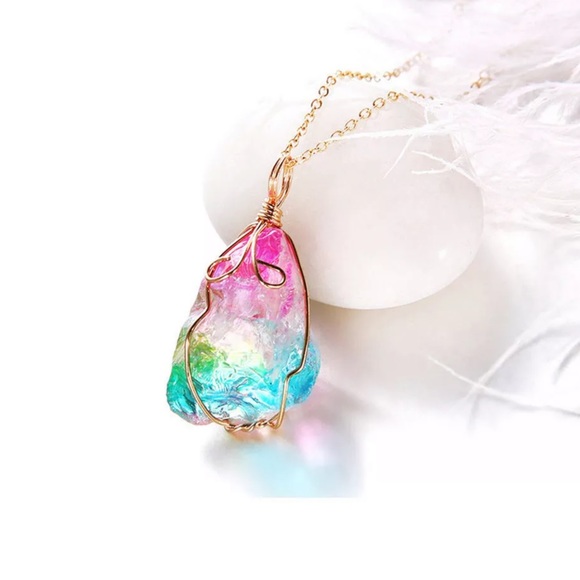 Rainbow Stone Necklace! - Picture 7 of 7